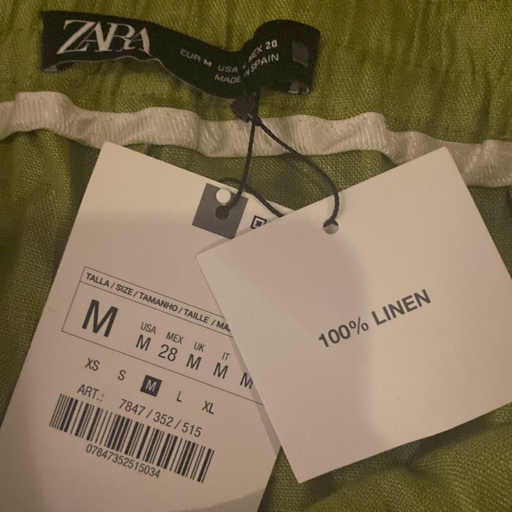 Zara NWT 100% linen pants - Picture 5 of 5